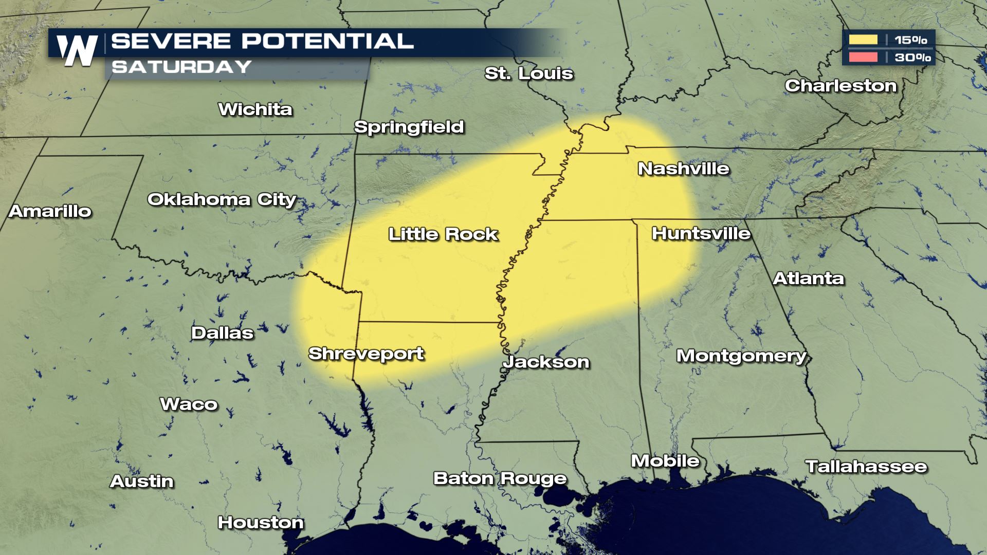 Severe Threat Ramps Back Up Saturday - WeatherNation