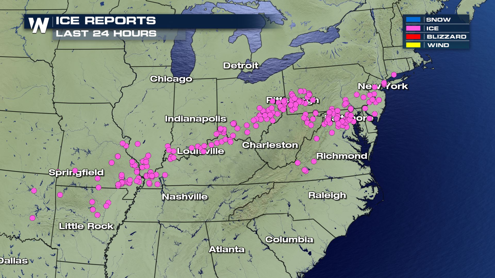 Ice Spreads from the South to Northeast - WeatherNation