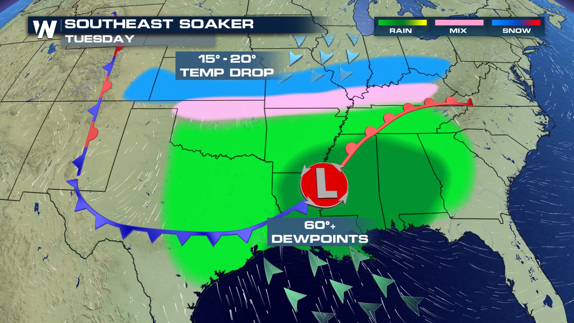 Soaking Rain and Severe Possible for the South - WeatherNation