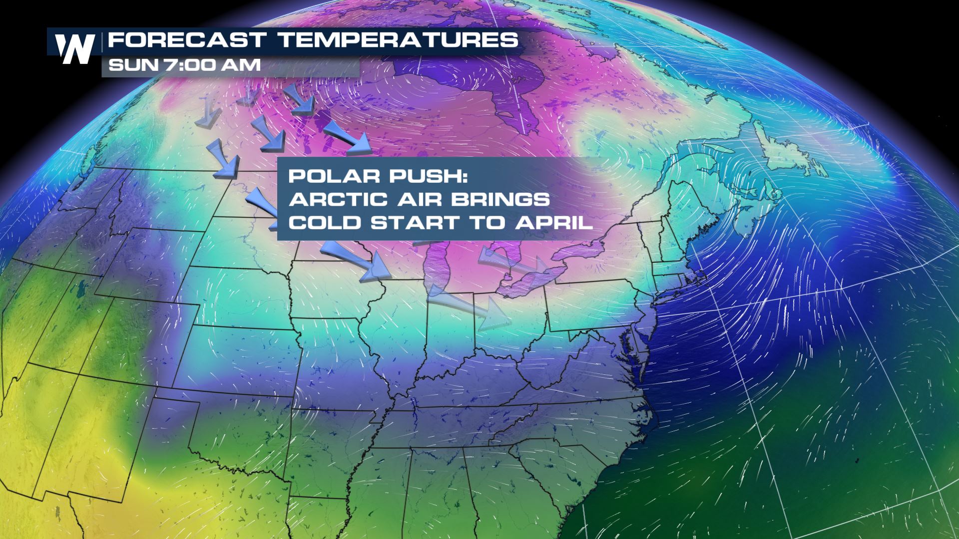 Here Comes Another Cold Blast to Begin April - WeatherNation