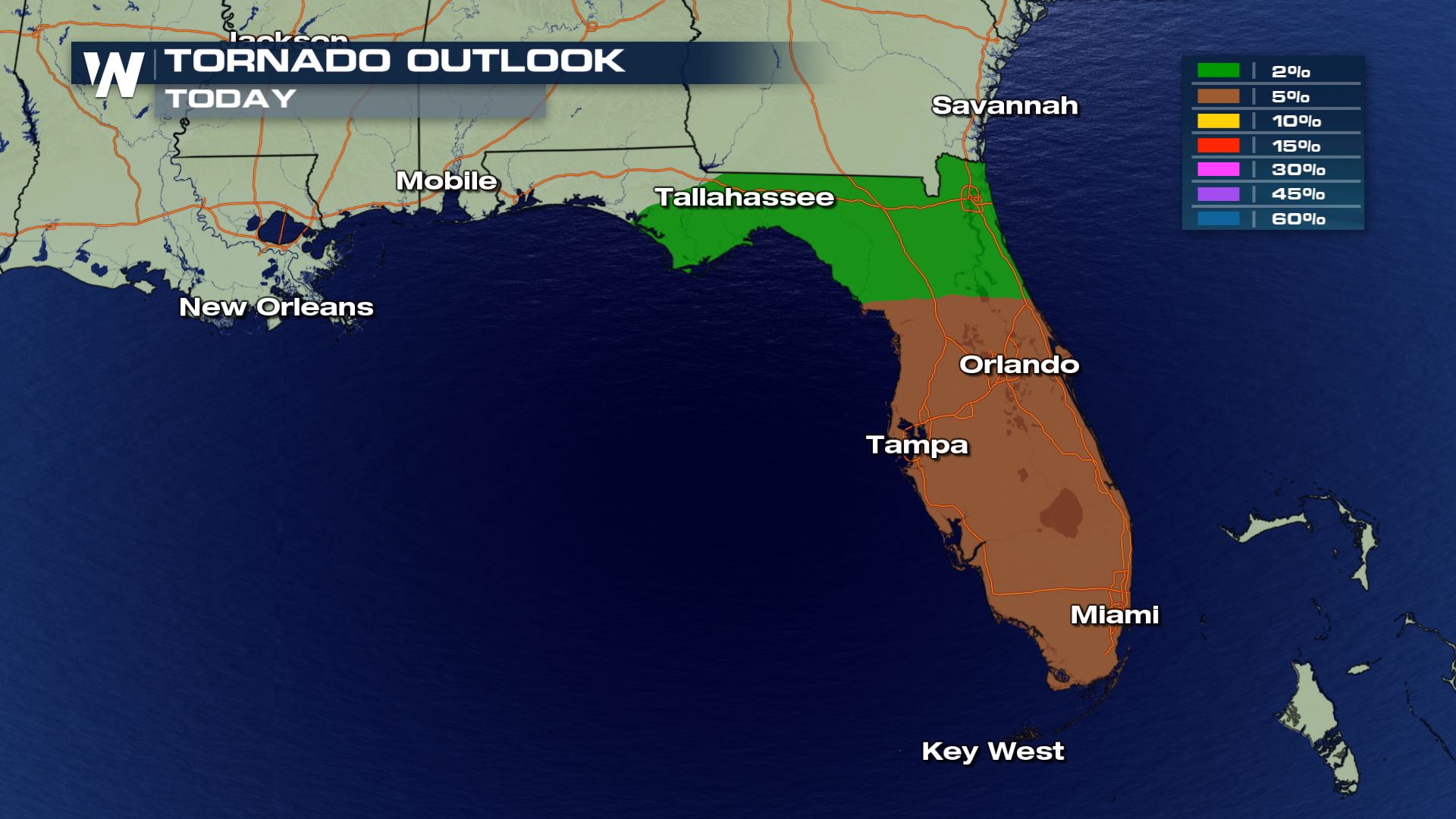 Tornado Risk in Florida Sunday from Alberto WeatherNation