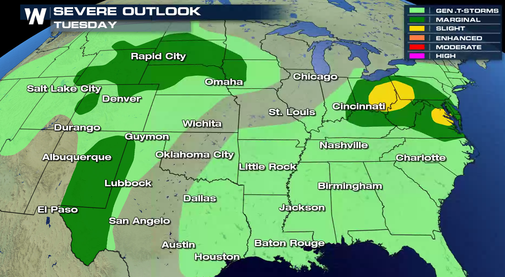 Severe Weather Possible in the Middle Atlantic and Ohio Valley Today ...