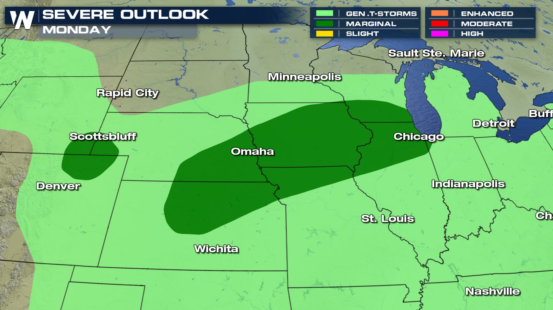 Tuesday Severe Storm Risk for the Midwest - WeatherNation