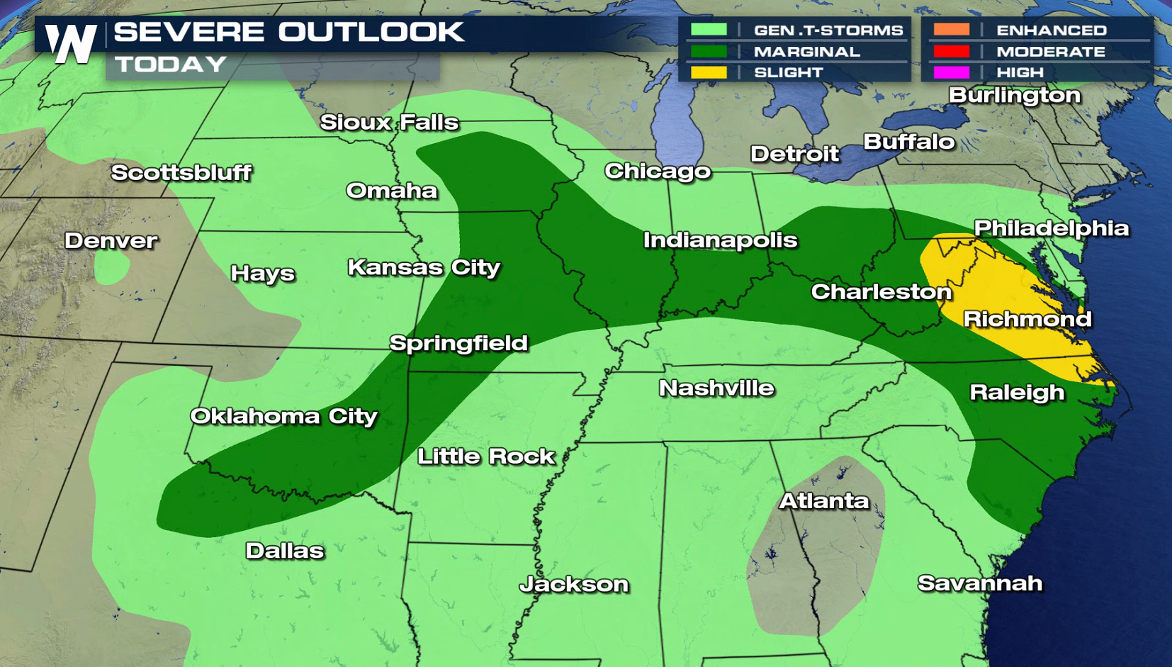 Severe Weather Threat in the Middle Atlantic and Plains - WeatherNation