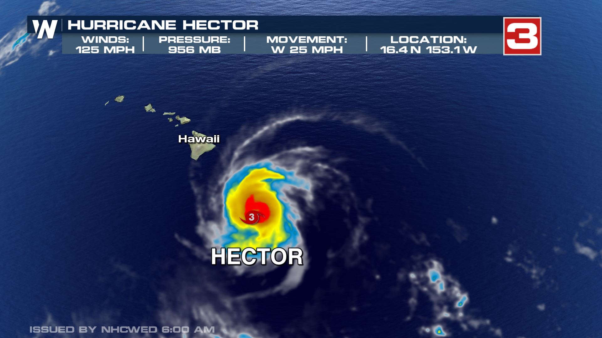 Hurricane Hector to Pass South of Hawaii Wednesday WeatherNation