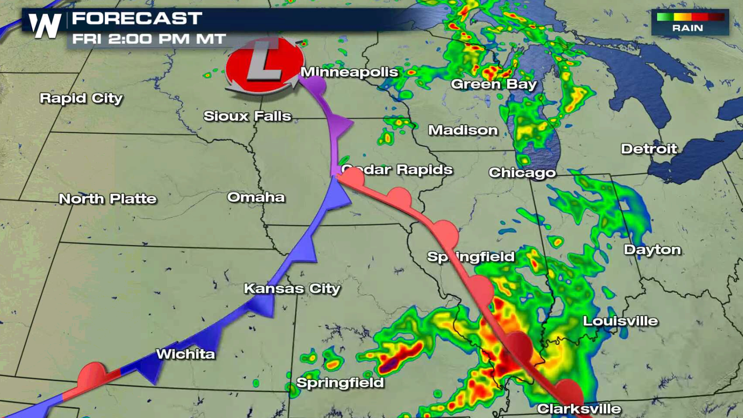 Severe Storms Possible in the Plains and Great Lakes into the Weekend