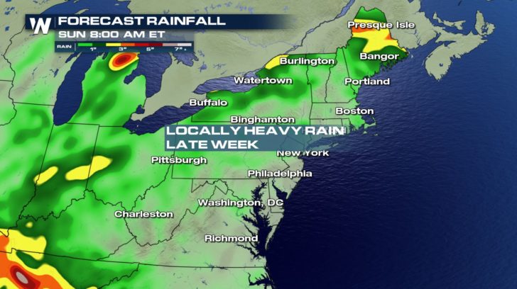 Break From Heavy Rain in Northeast, More Late Week