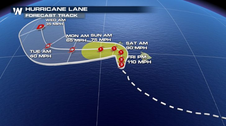 Powerful Hurricane Lane Moves Toward Hawaiian Islands