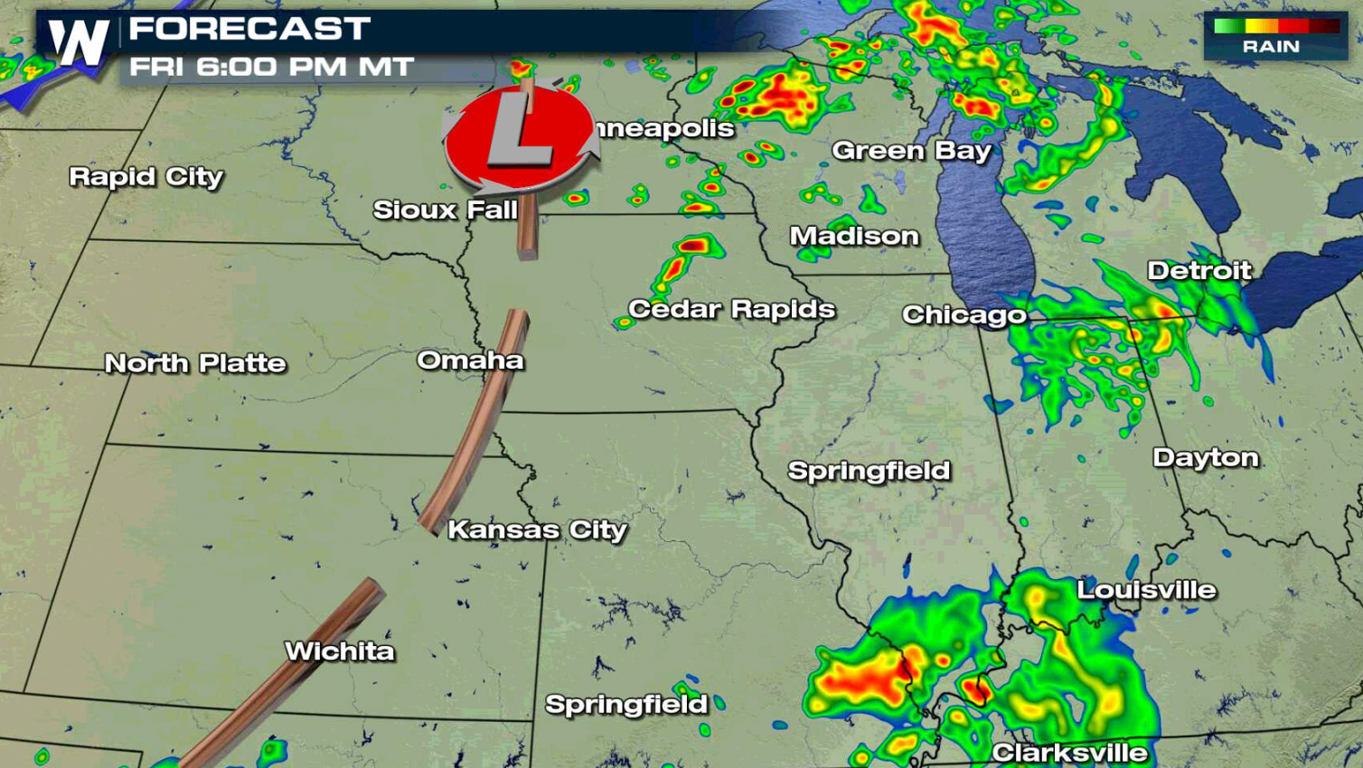 Severe Storms Possible in the Plains and Great Lakes into the Weekend