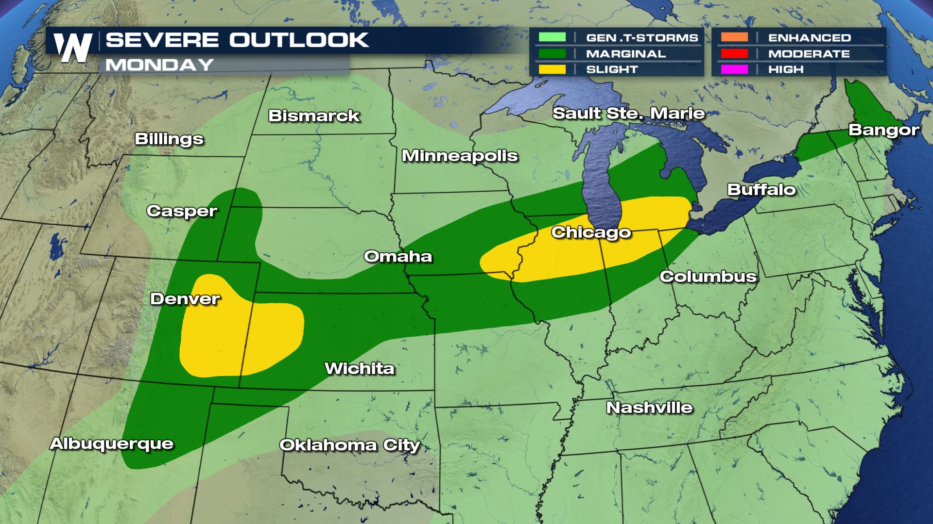 Monday's Severe Weather Forecast