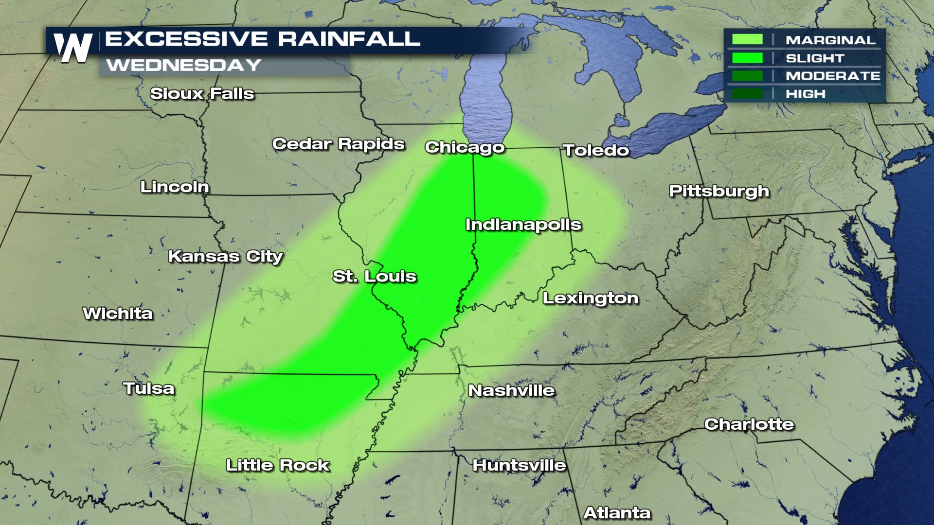 Heavy Rain on the Way for the Mississippi Valley Tuesday and Wednesday