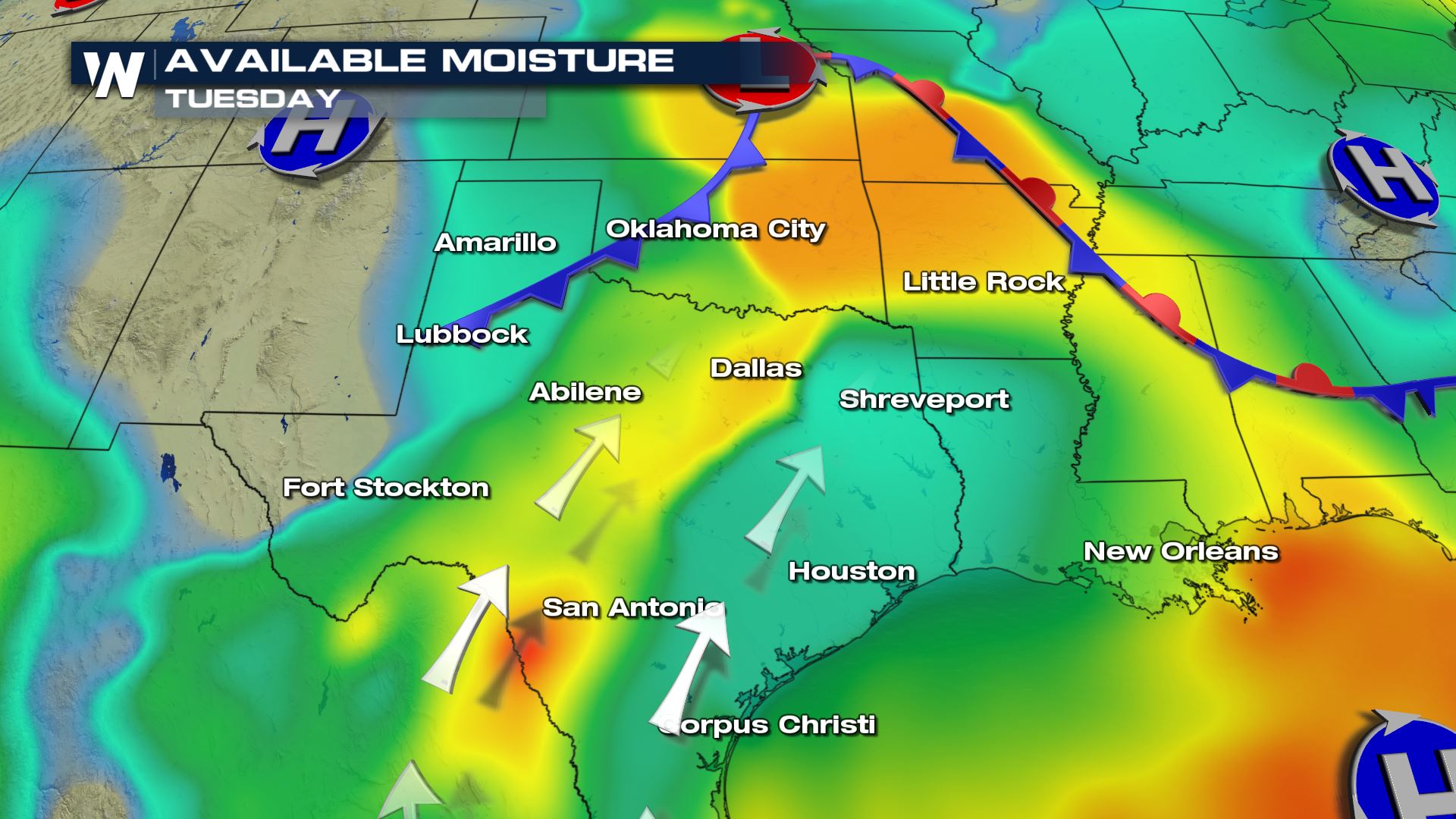 Flash Flooding Risk for Eastern Oklahoma and Western Arkansas Tuesday