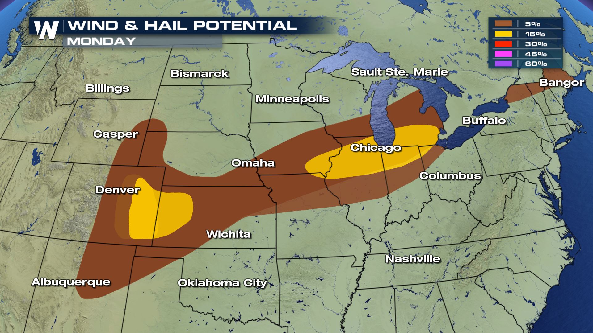 Monday's Severe Weather Forecast