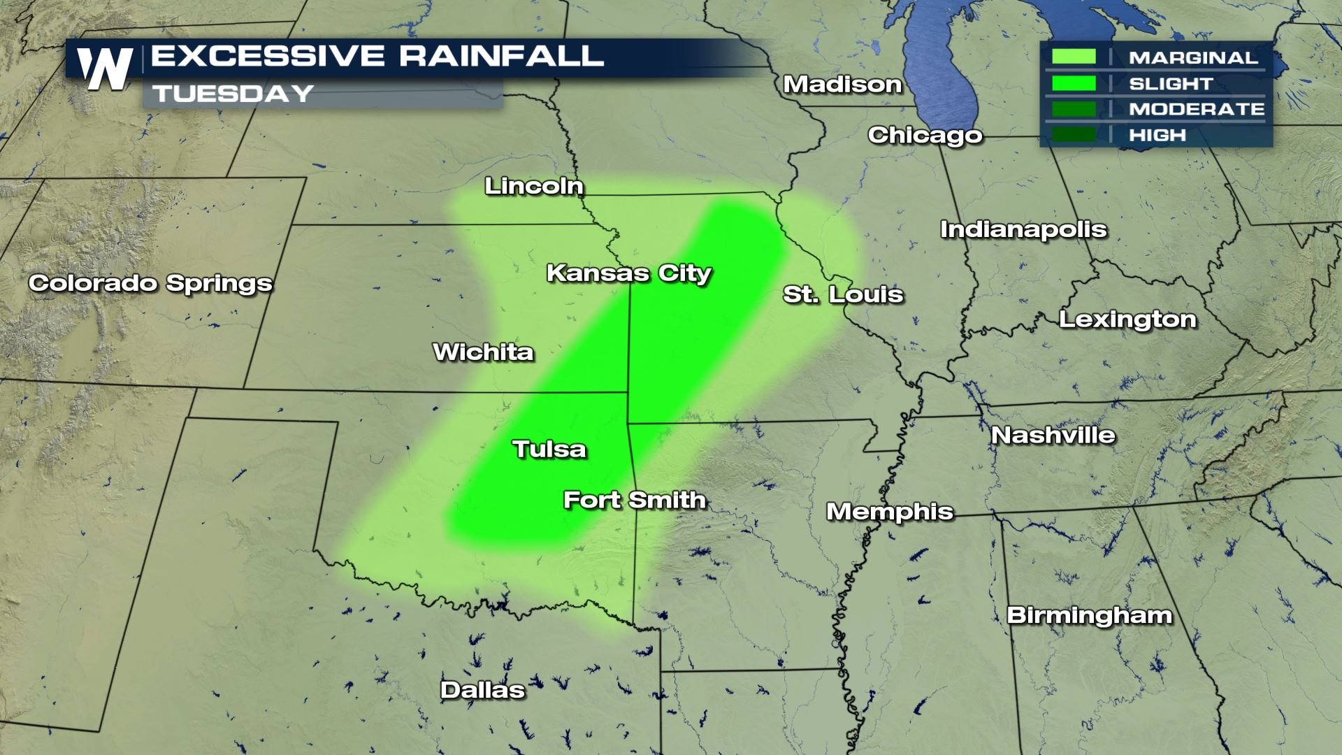 Heavy Rain on the Way for the Mississippi Valley Tuesday and Wednesday