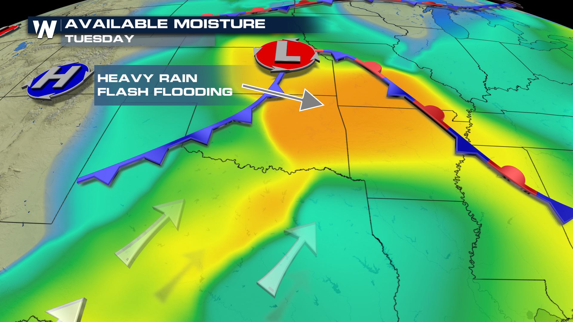 Flash Flooding Risk for Eastern Oklahoma and Western Arkansas Tuesday