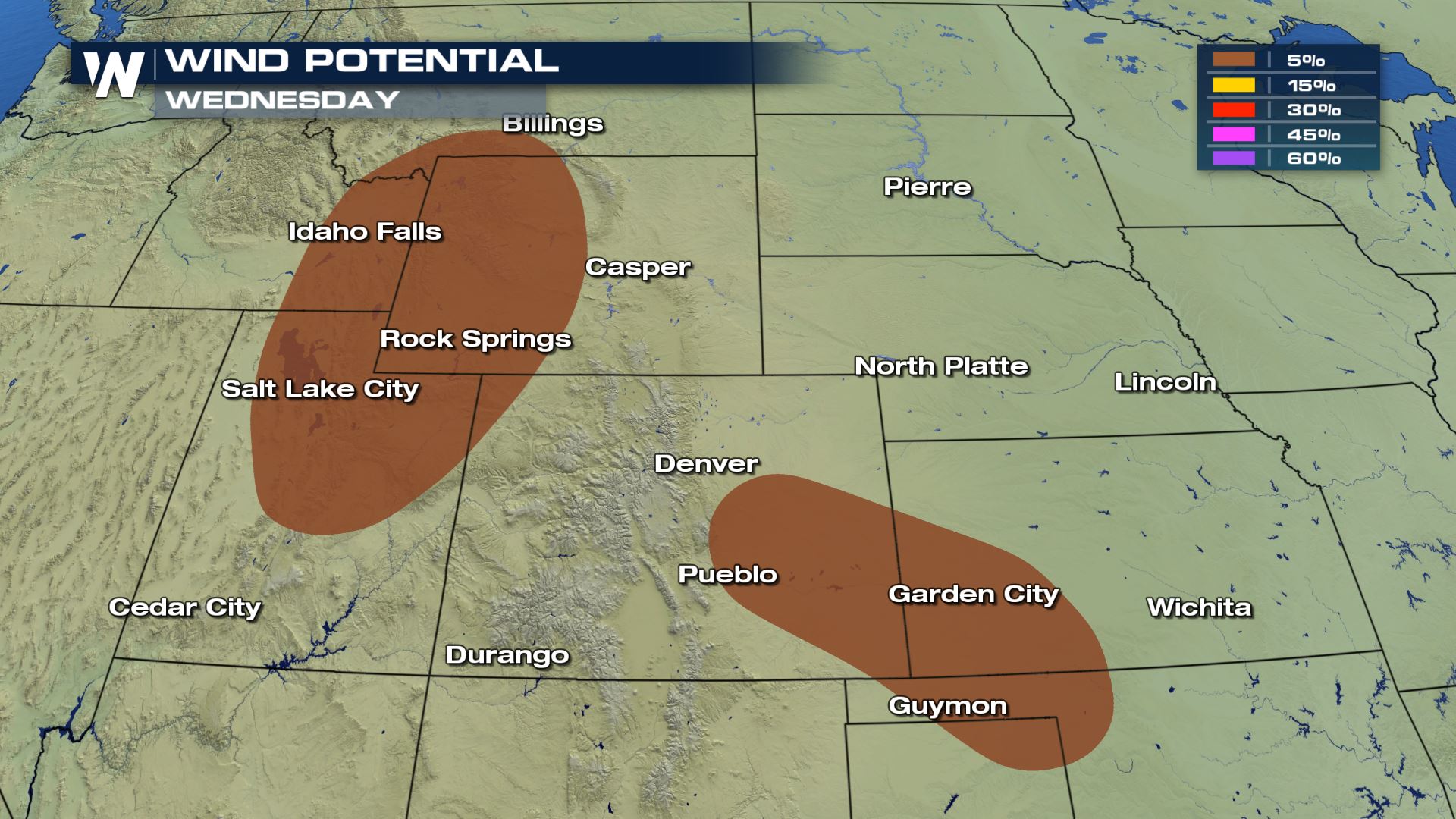 Strong Storms Possible for the Great Basin and Northern Rockies Wednesday