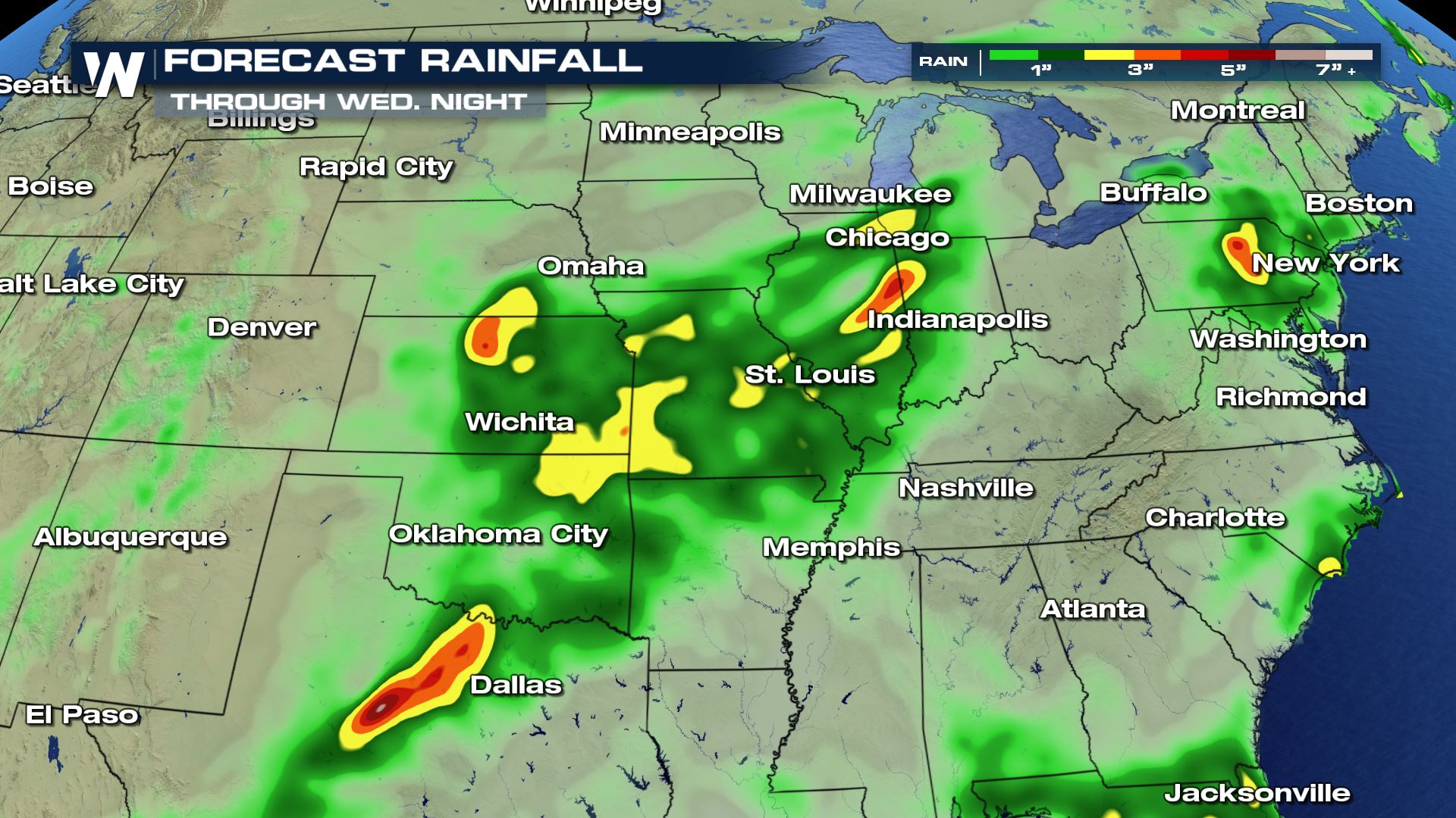 Heavy Rain on the Way for the Mississippi Valley Tuesday and Wednesday