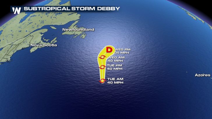 Subtropical Storm Debby Forms!