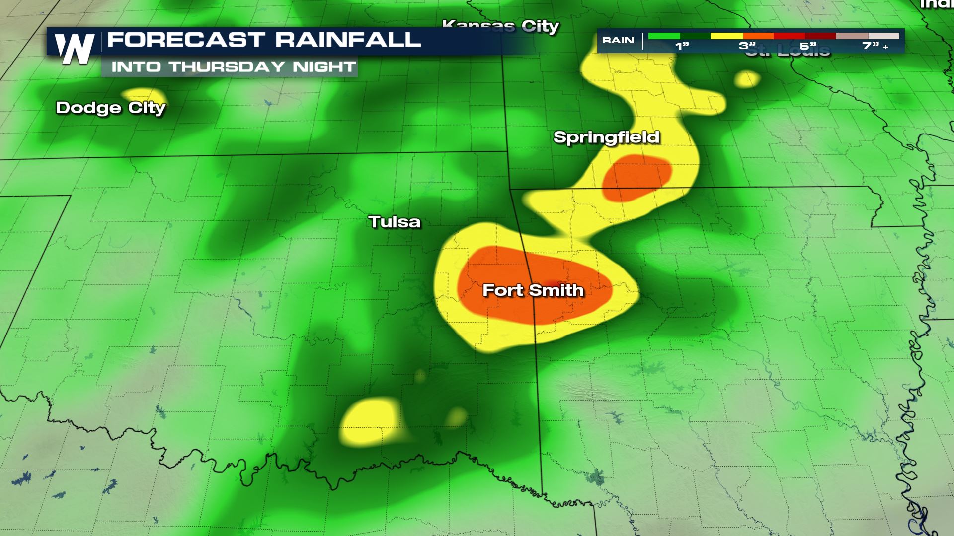 Flash Flooding Risk for Eastern Oklahoma and Western Arkansas Tuesday