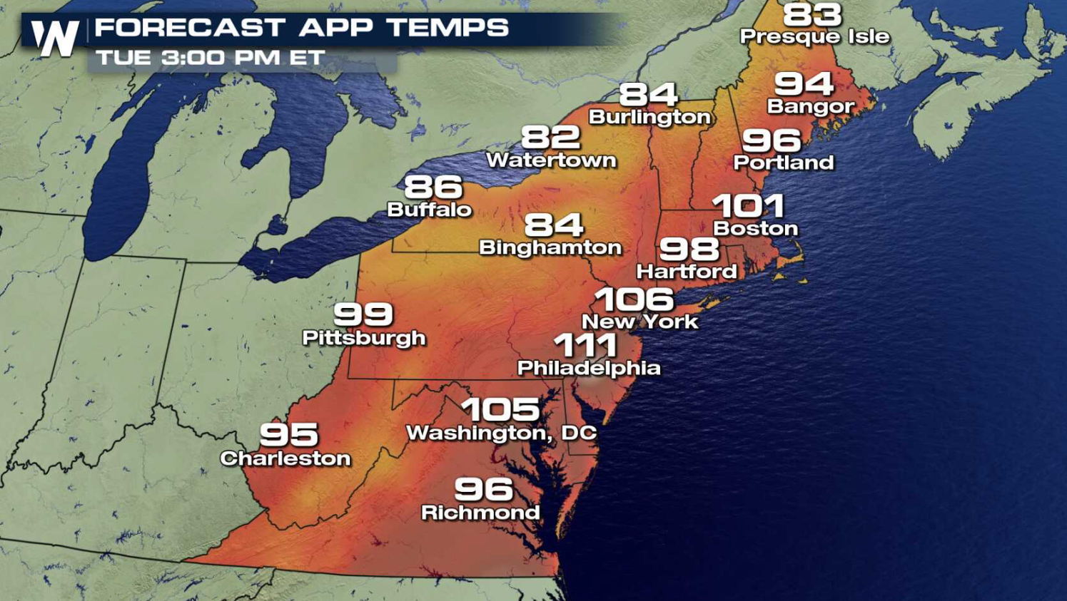 Heat Advisories Issued in the Northeast and Southeast