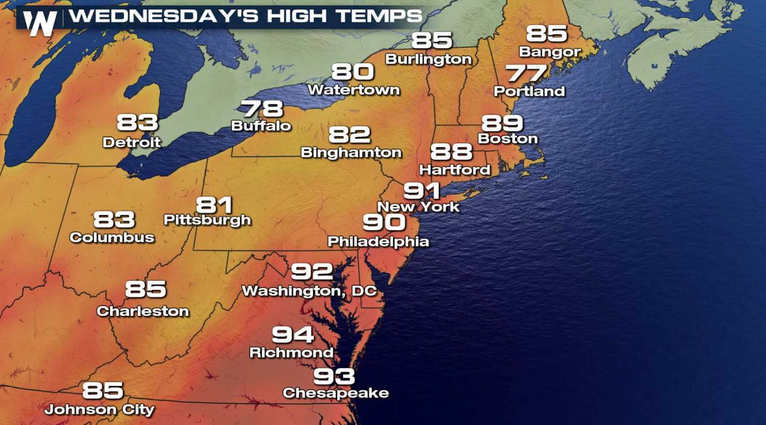 Heat Advisories Issued in the Northeast and Southeast