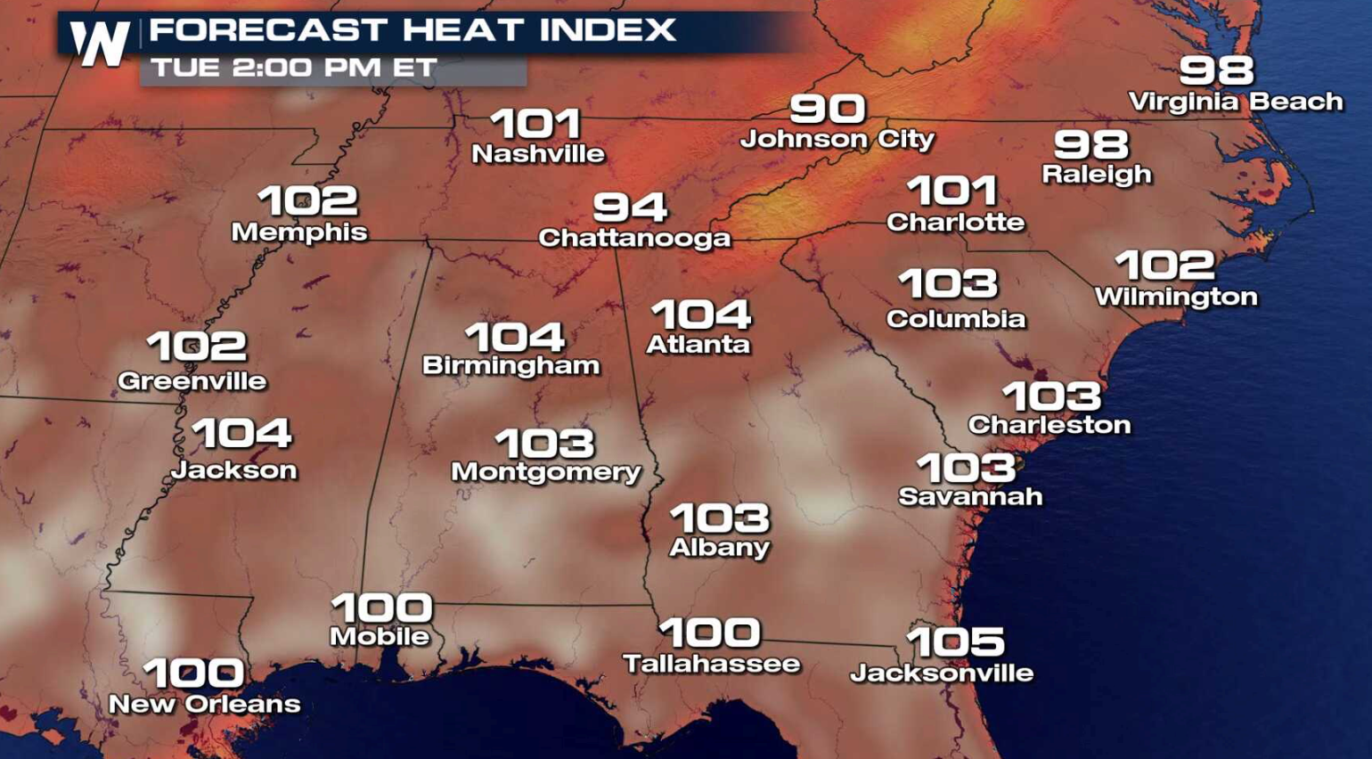 Heat Advisories Issued in the Northeast and Southeast