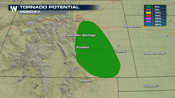 Severe Threat For Denver Area into Monday Evening