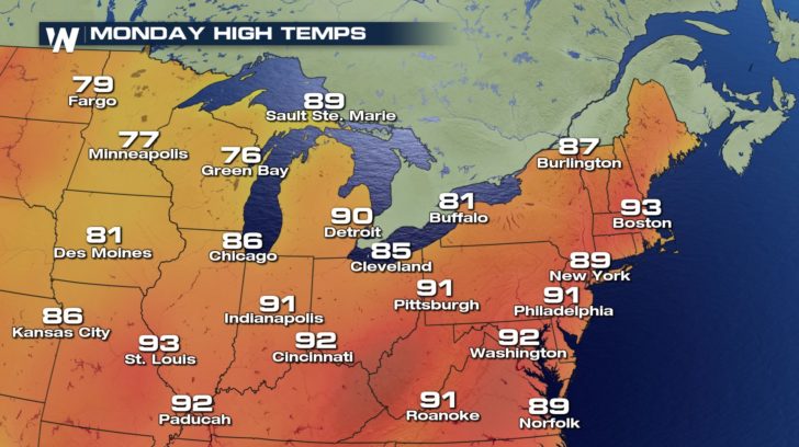 Heat & Humidity Hang on in the Northeast