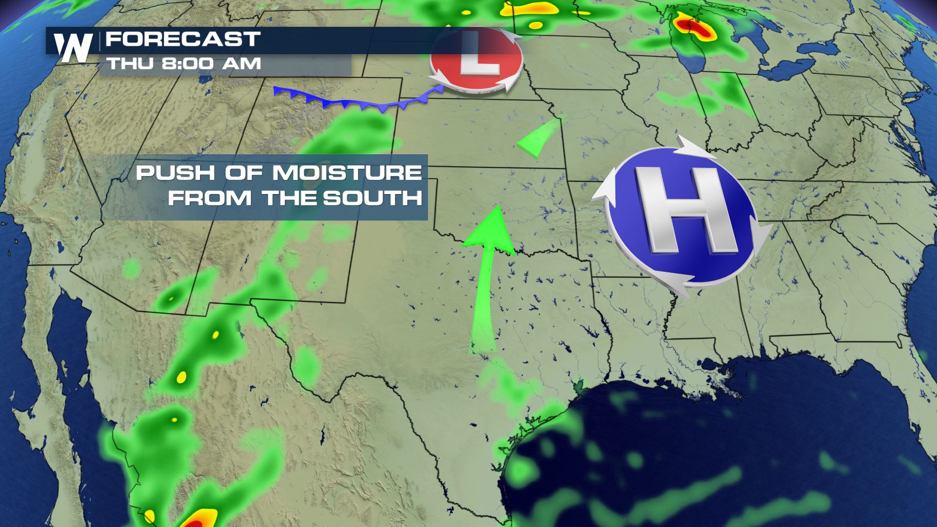 Tropical Moisture Feeds Rain Chances for SW