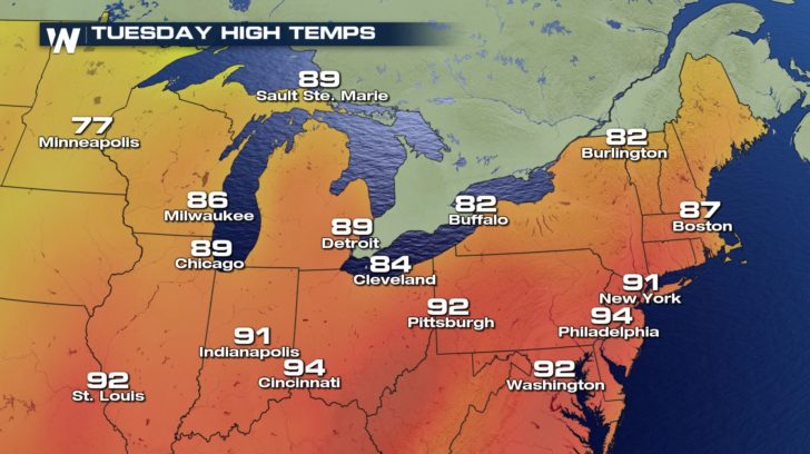 Heat & Humidity Hang on in the Northeast