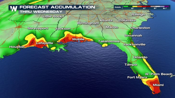 An Active Atlantic Could Lead to Heavy Rain for the South