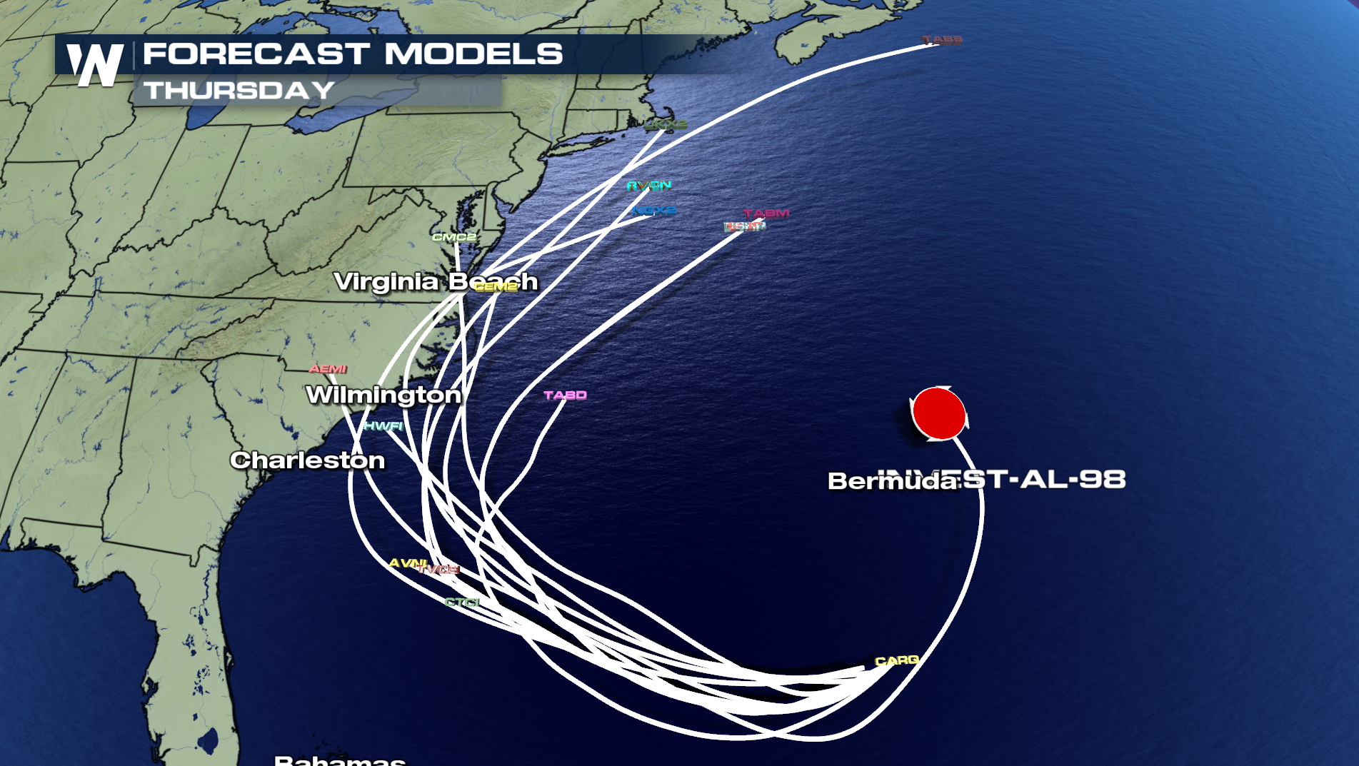 Tropical Low Nears East Coast