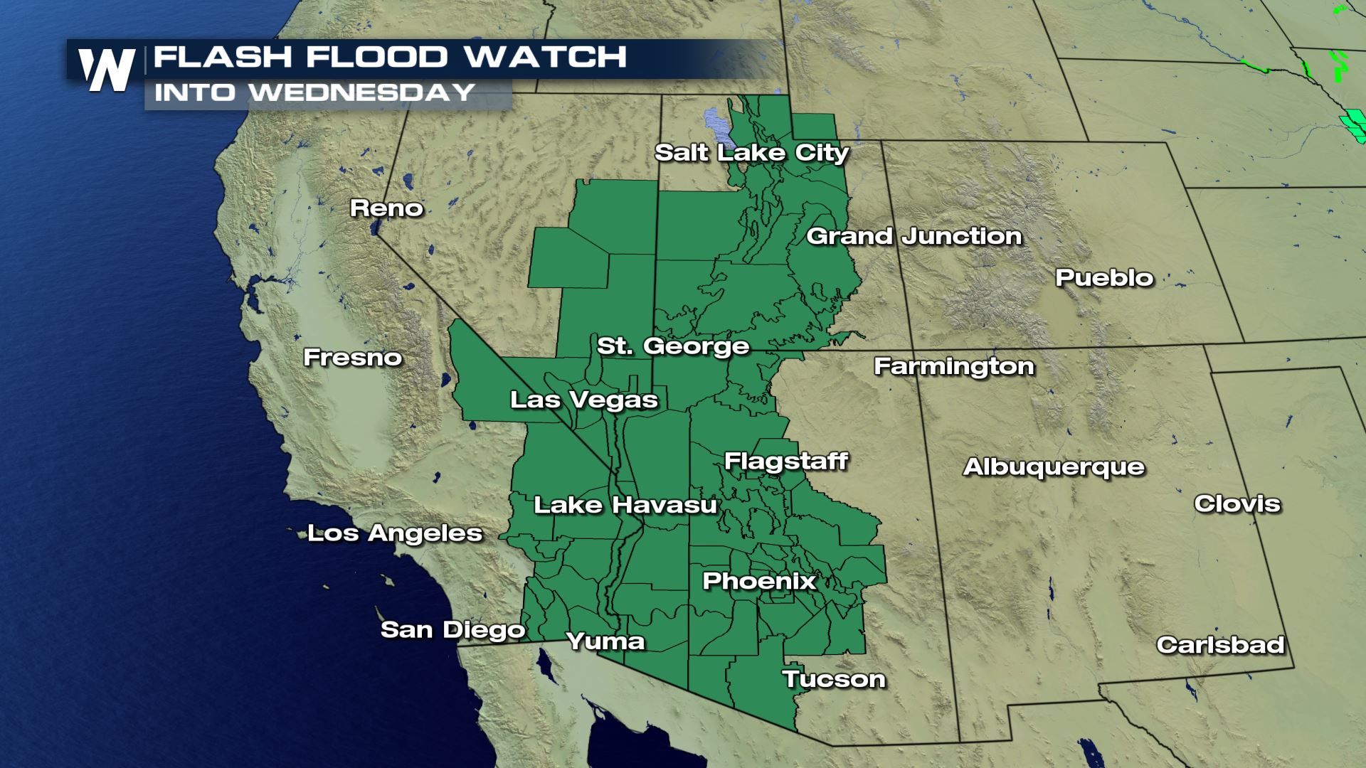 Rosa Brings Flash Flood Risk for Southwest U.S. - WeatherNation