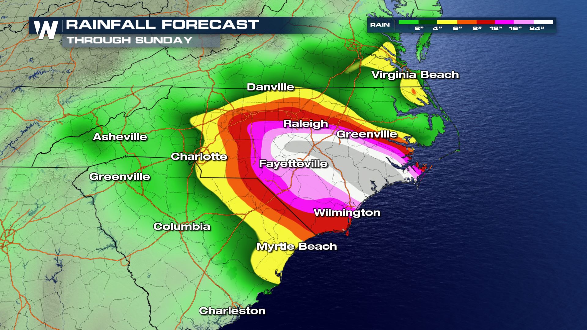 Hurricane Florence: Category 2, Hurricane Warnings For The Coast