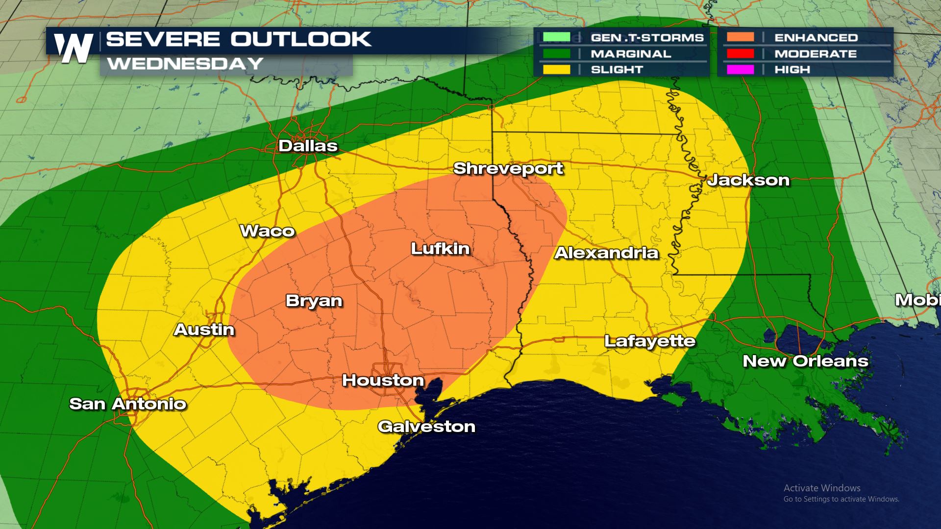 Severe Storms in the Forecast for East Texas on Halloween