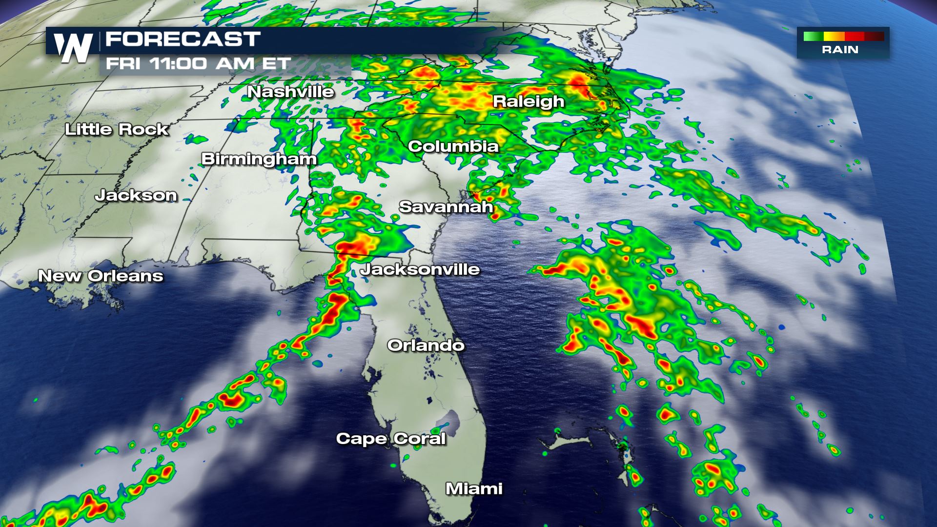 Severe Weather Chances for the Southeast Friday