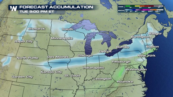 Clipper System Brings More Snow To Northeast U.S.