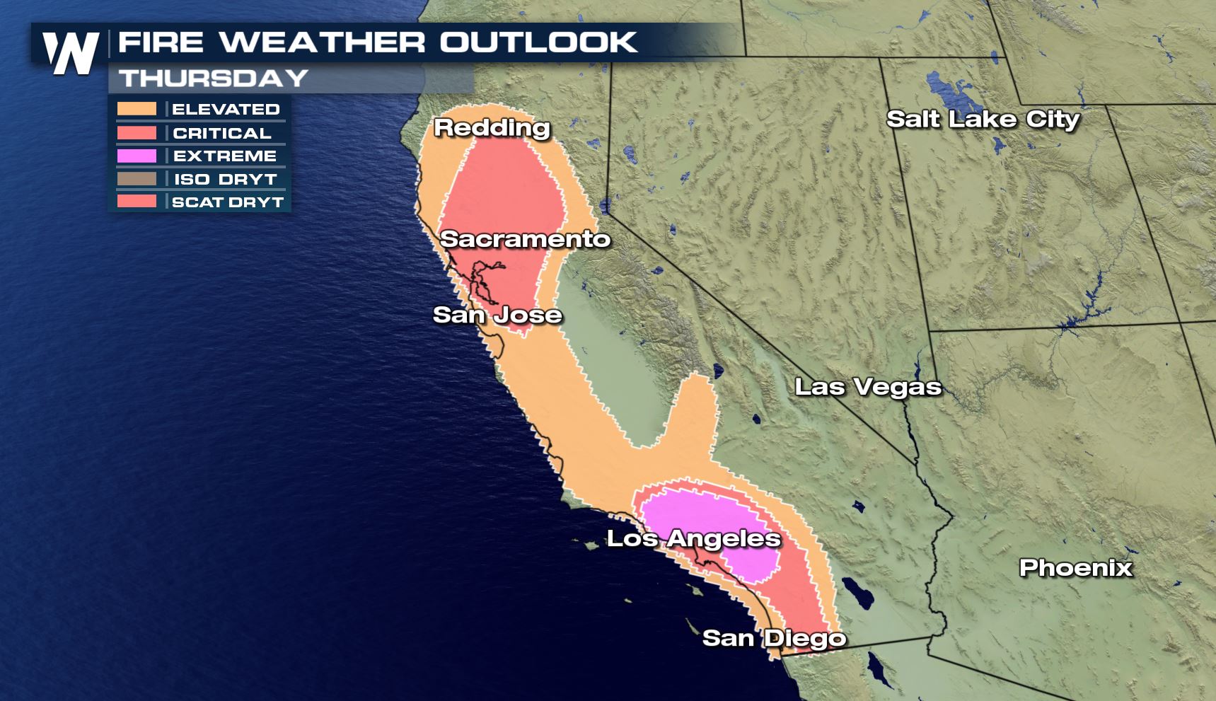 Elevated Fire Danger For California - WeatherNation