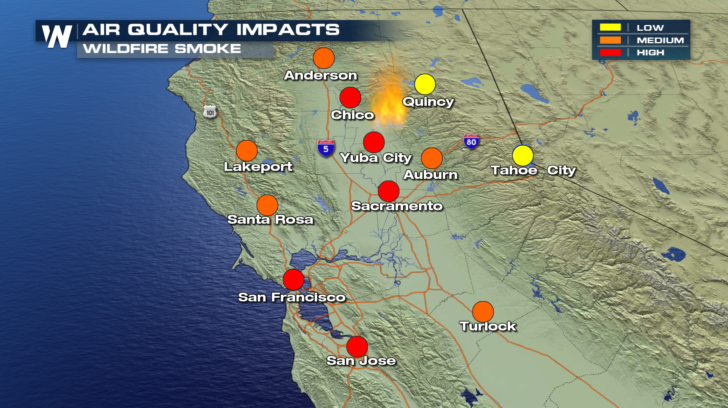 Fires Causing Poor Air Quality In California