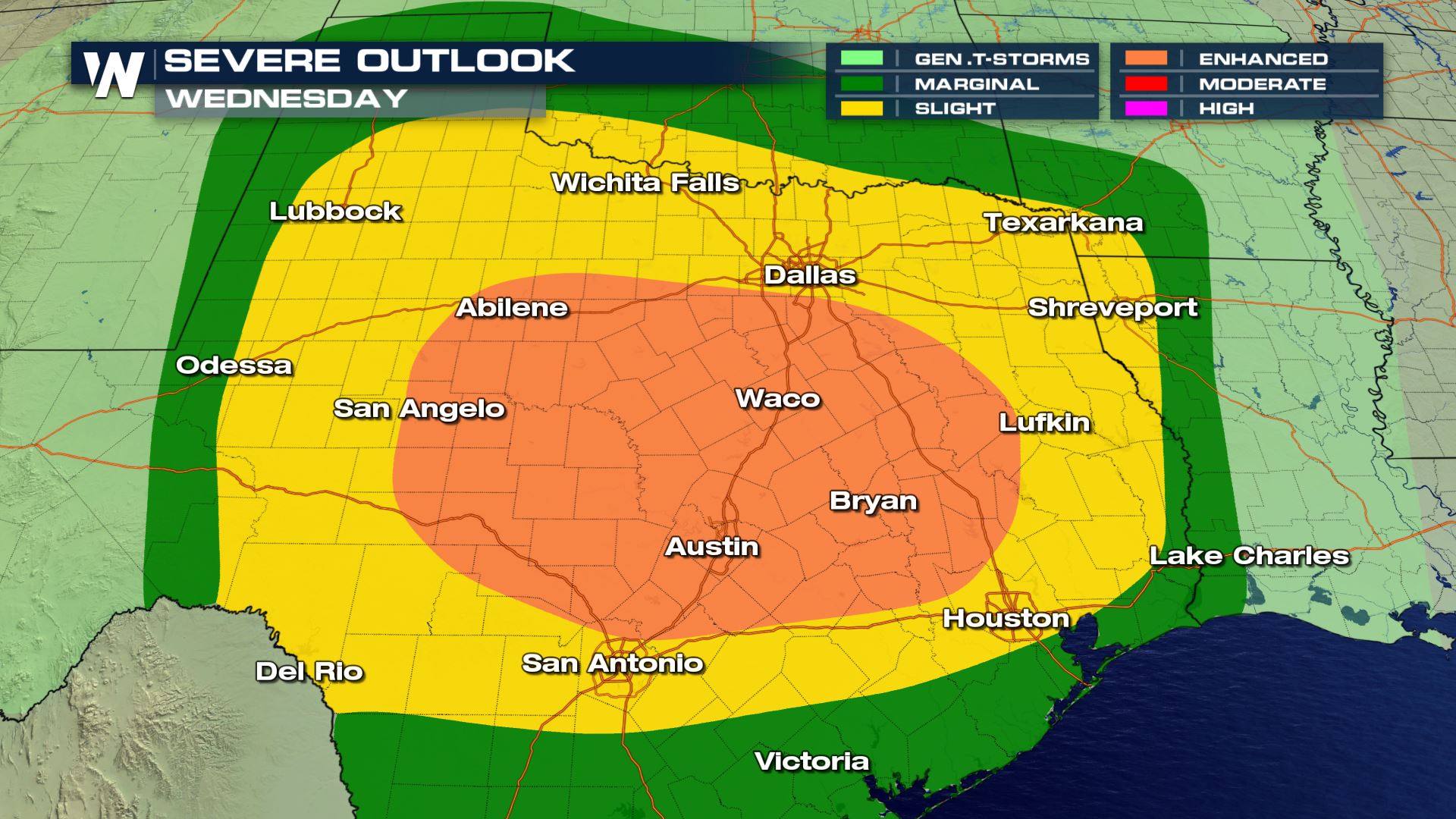 Texas Severe Threat - WeatherNation