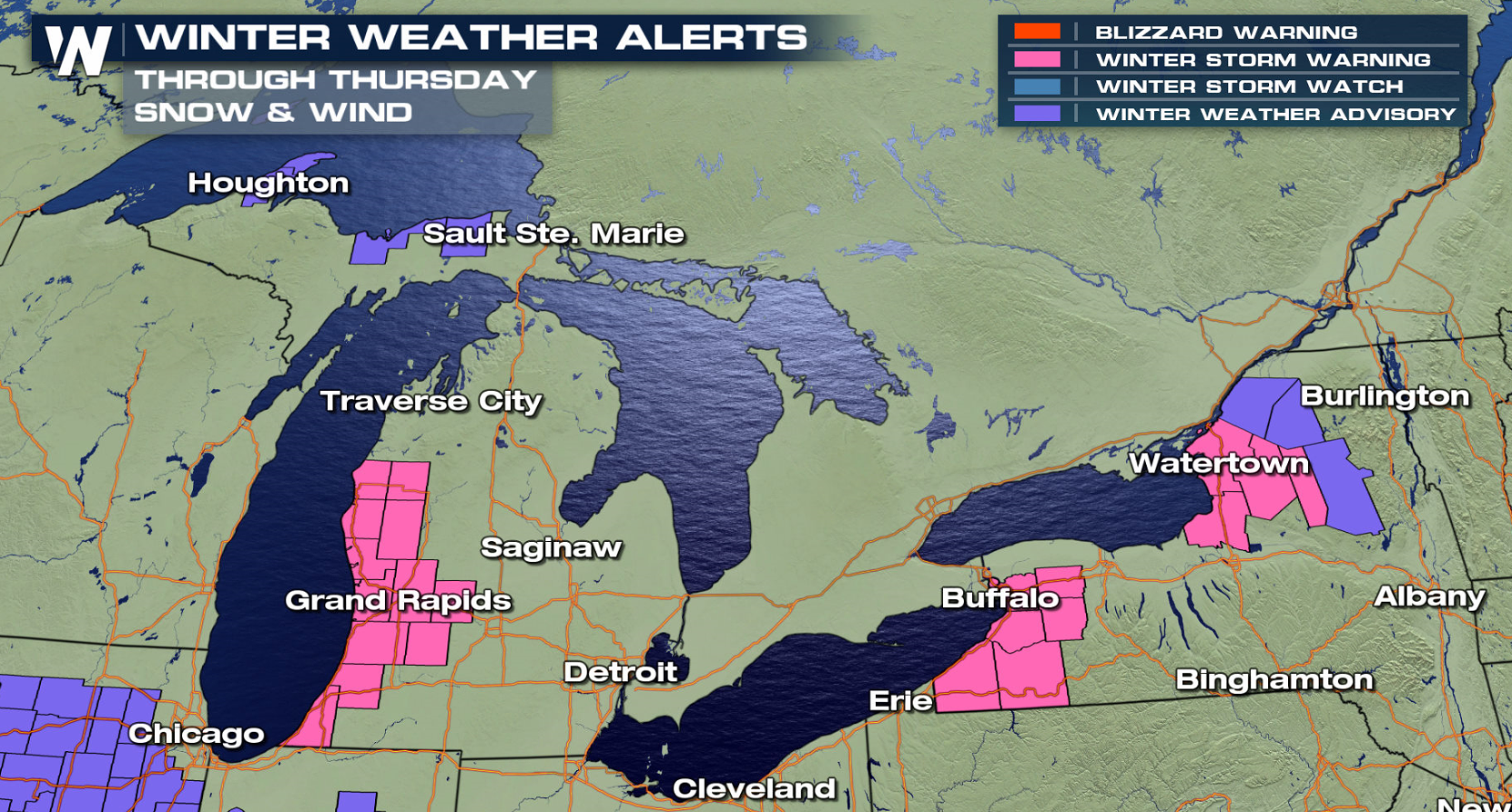 Heavy Lake Effect Snow in the Great Lakes - WeatherNation