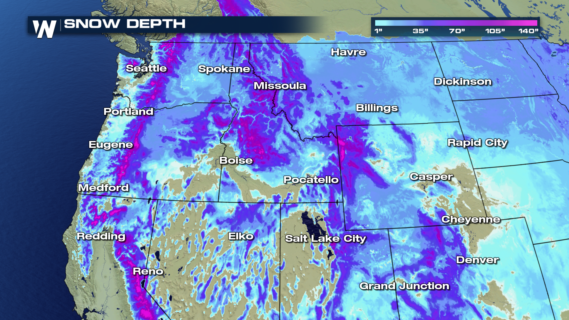 Impressive Snow Totals for Areas in the Pacific Northwest - WeatherNation