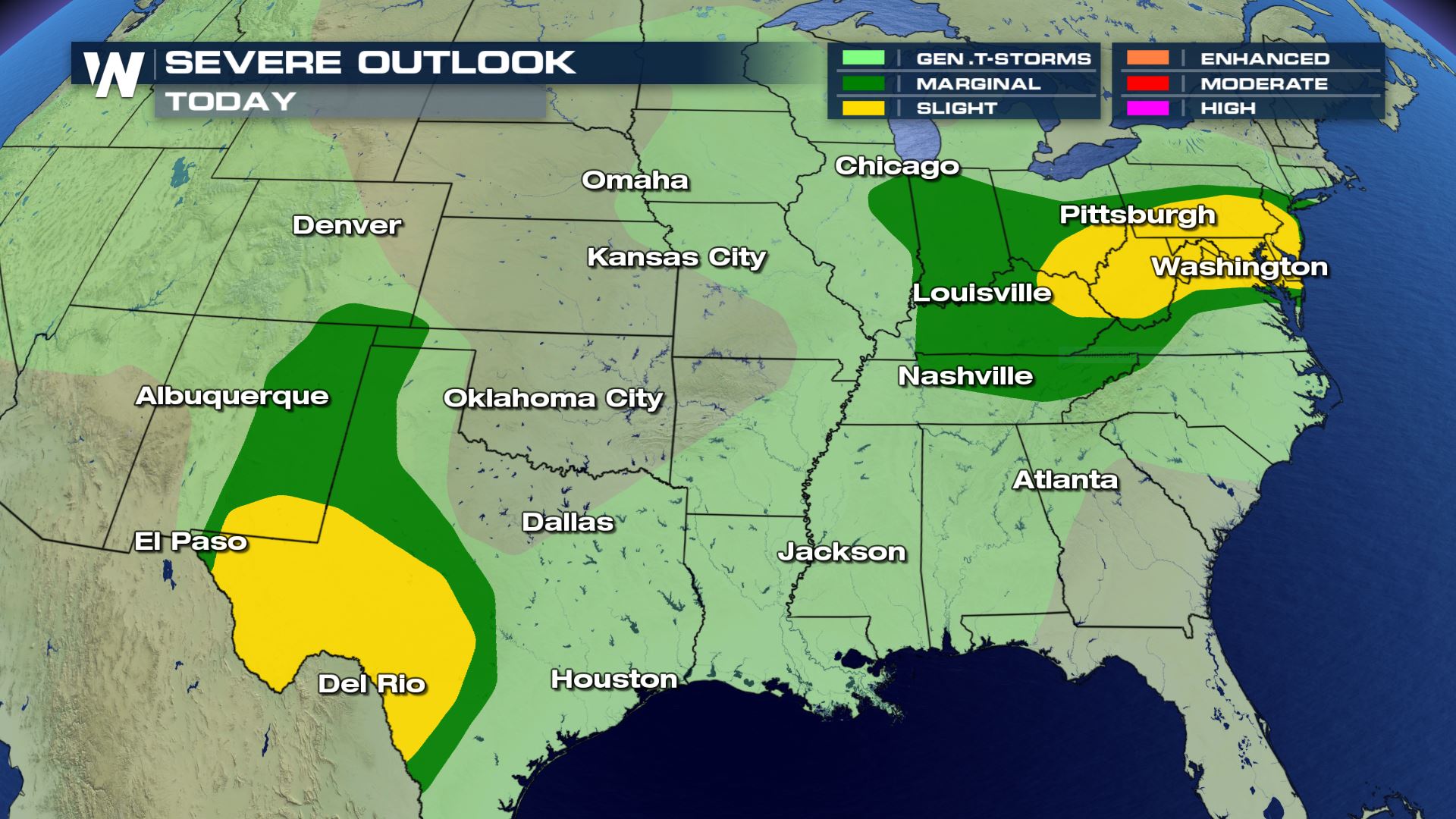 Severe Thunderstorm Risk Continues Thursday - WeatherNation