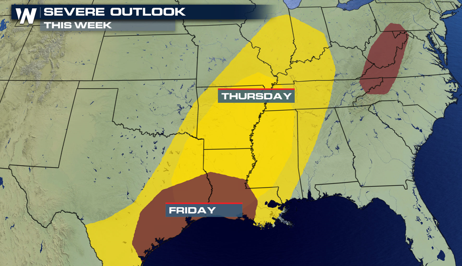 Plains to Gulf Coast Severe Weather Threat to End This Week - WeatherNation