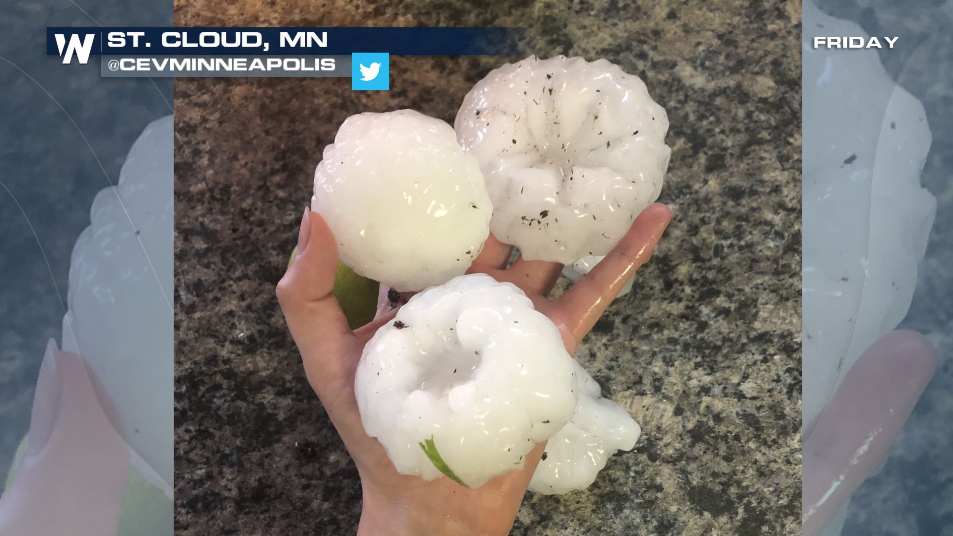 Huge Hail Hits Minnesota WeatherNation