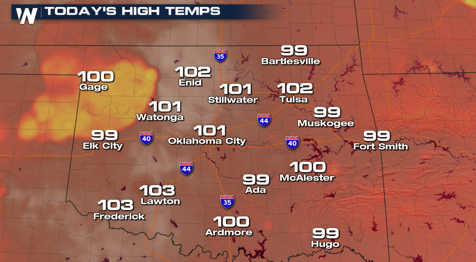 Dangerously Hot Temperatures For Oklahoma, Kansas and Arkansas ...