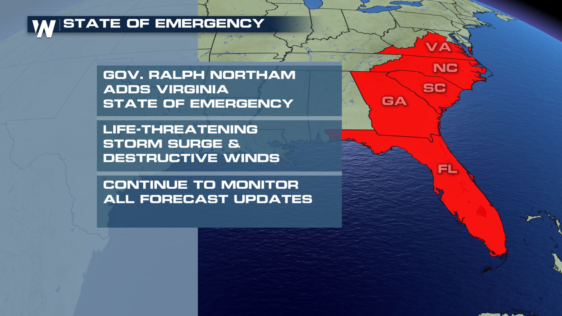 State of Emergency In Five Southeastern States WeatherNation