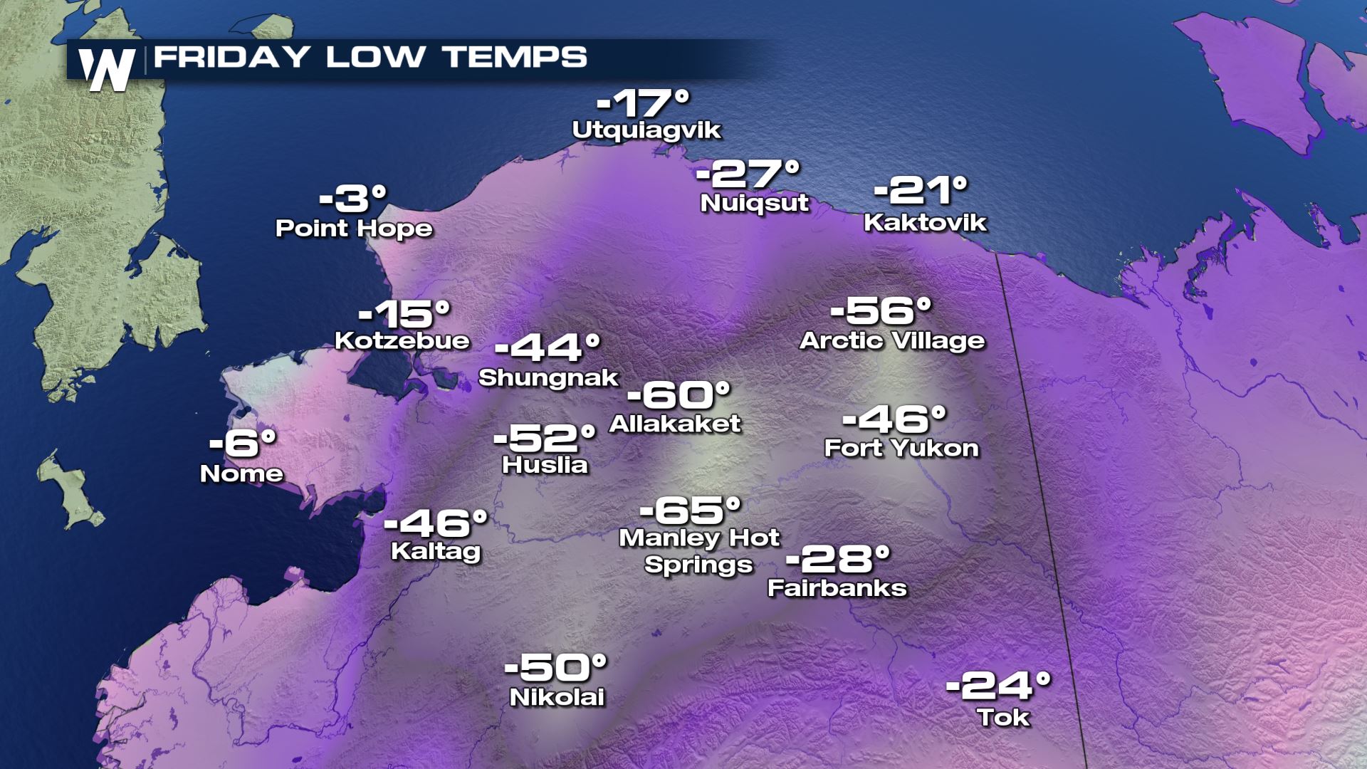 Alaska drops to 65 degrees friday weathernation