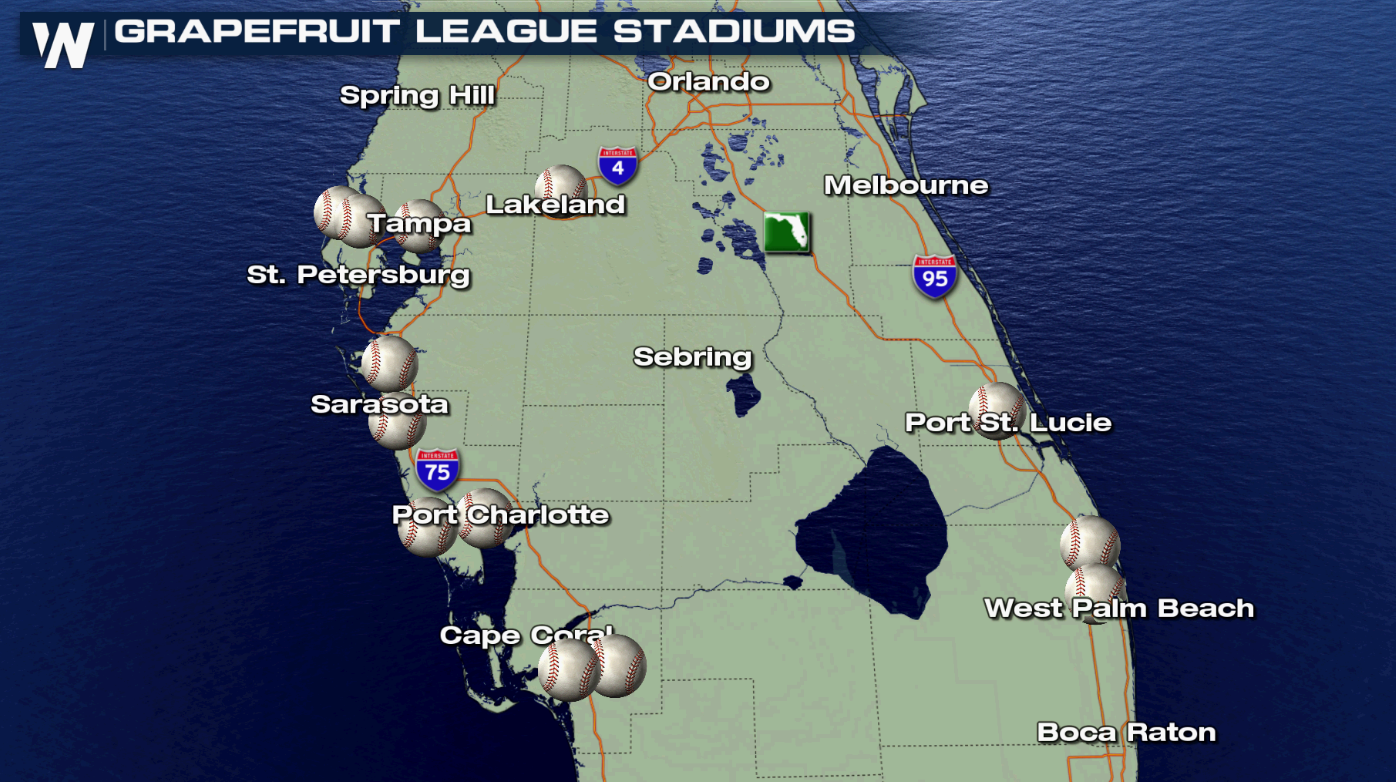 First MLB spring training contest done in by rain