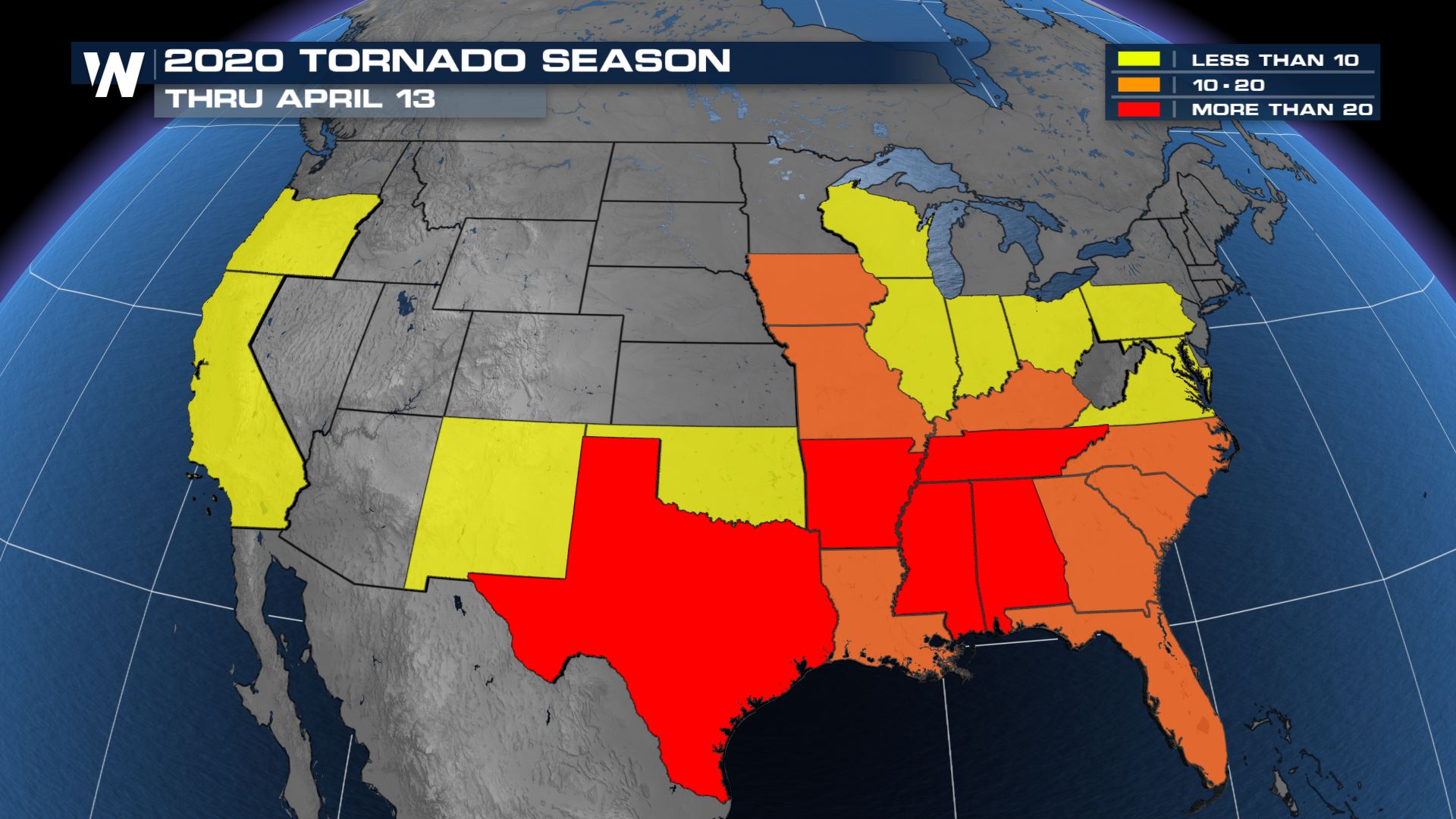 National Tornado Count Above Average Through MidApril WeatherNation